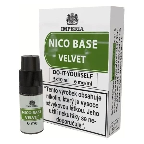 Nikotinová báze Imperia Velvet 80VG, 20PG - 5x10ml - 6mg