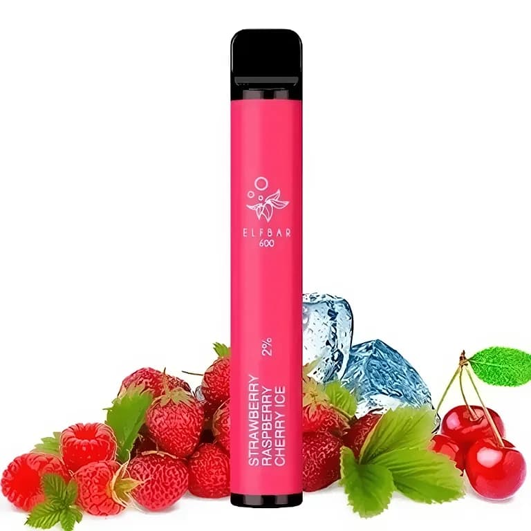 Elf Bar 600 Strawberry Raspberry Cherry ICE (Jahoda, malina, třešeň) Elektronické cigarety - hlavní obrázek