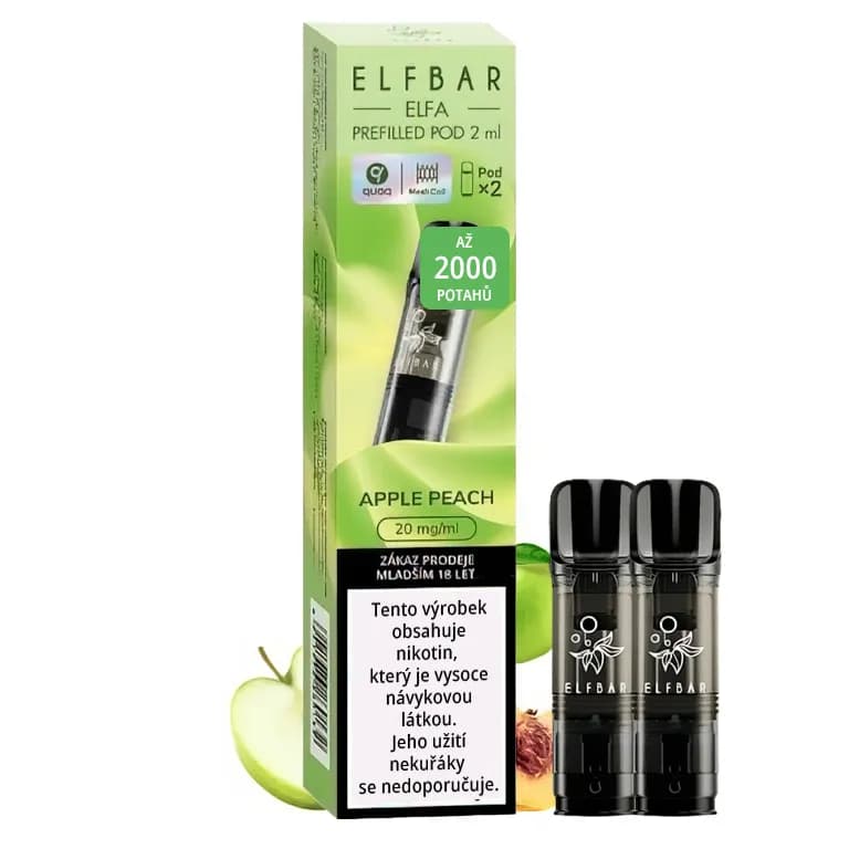 Elf Bar ELFA Pod - přednaplněná Cartridge - Apple Peach - 20mg - 2ks