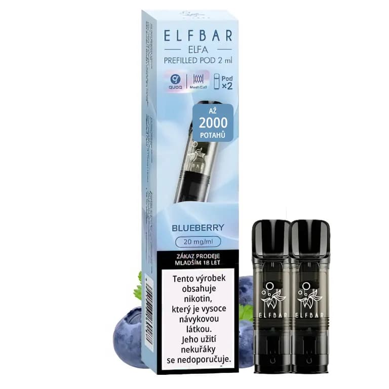 Elf Bar ELFA Pod - přednaplněná Cartridge - Blueberry - 20mg - 2ks