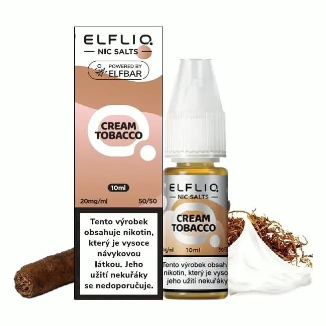 Elf Bar Elfliq Salt e-liquid Cream Tobacco Salt e-liquidy - hlavní obrázek