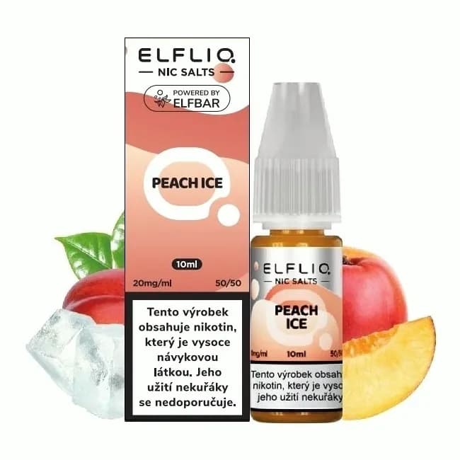 Elf Bar Elfliq Salt e-liquid Peach ICE Salt e-liquidy - hlavní obrázek