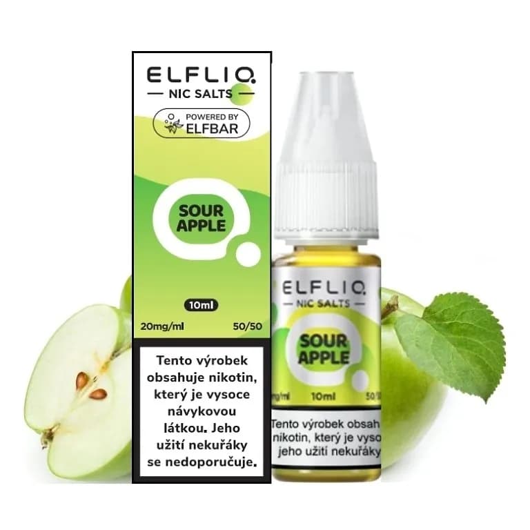 Elf Bar Elfliq Salt e-liquid Sour Apple Salt e-liquidy - hlavní obrázek