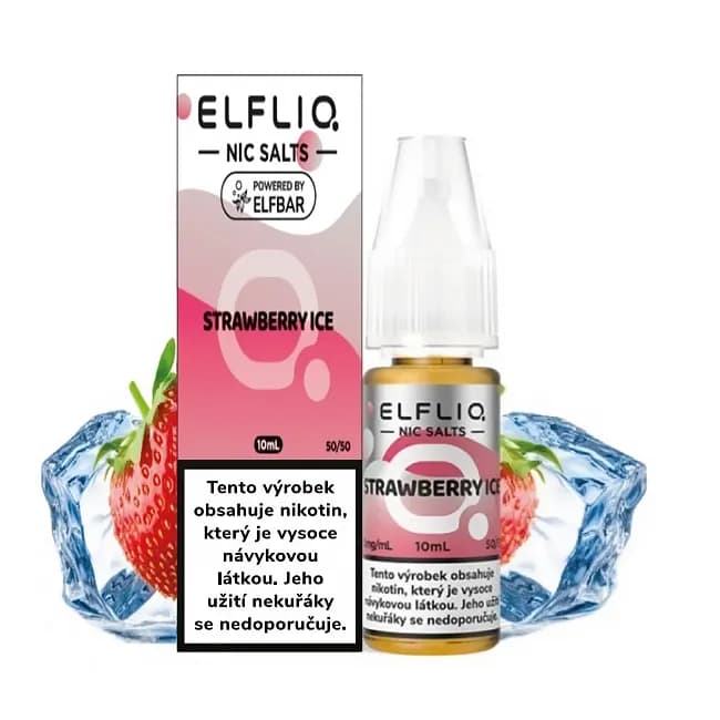 Elf Bar Elfliq Salt e-liquid Strawberry ICE Salt e-liquidy - hlavní obrázek