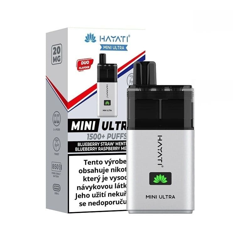 Hayati Mini Ultra 1500 Blueberry Strawberry Menthol Blueberry Raspberry Menthol Elektronické cigarety - hlavní obrázek