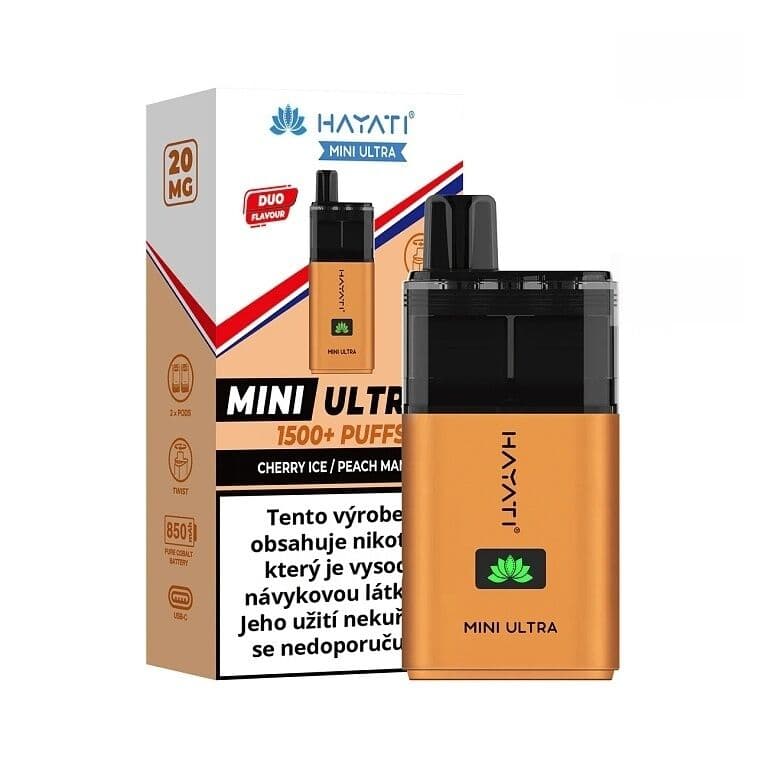 Hayati Mini Ultra 1500 Cherry ICE Peach Mango Elektronické cigarety - hlavní obrázek