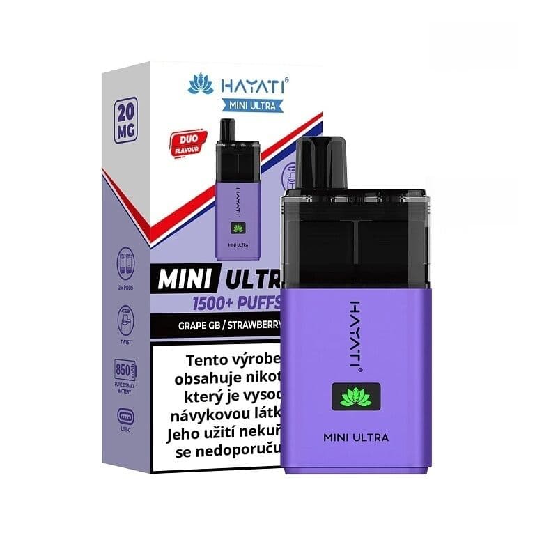 Hayati Mini Ultra 1500 Grape Gb Strawberry Gb Elektronické cigarety - hlavní obrázek