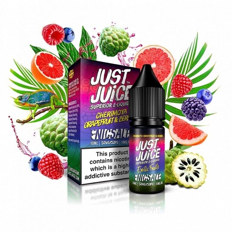 Just Juice Salt E-liquid Cherimoya Grapefruit & Berries (Cherimoya, grapefruit a bobule) Salt e-liquidy - hlavní obrázek