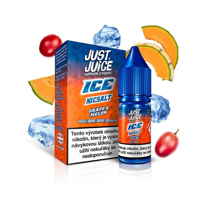 Just Juice Salt E-liquid ICE Grape & Melon (Ledové hroznové víno s cukrovým melounem) Salt e-liquidy - hlavní obrázek