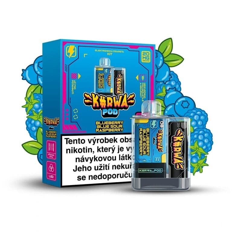 Kurwa Pod Starter Kit Blueberry Blue Sour Raspberry Elektronické cigarety - hlavní obrázek