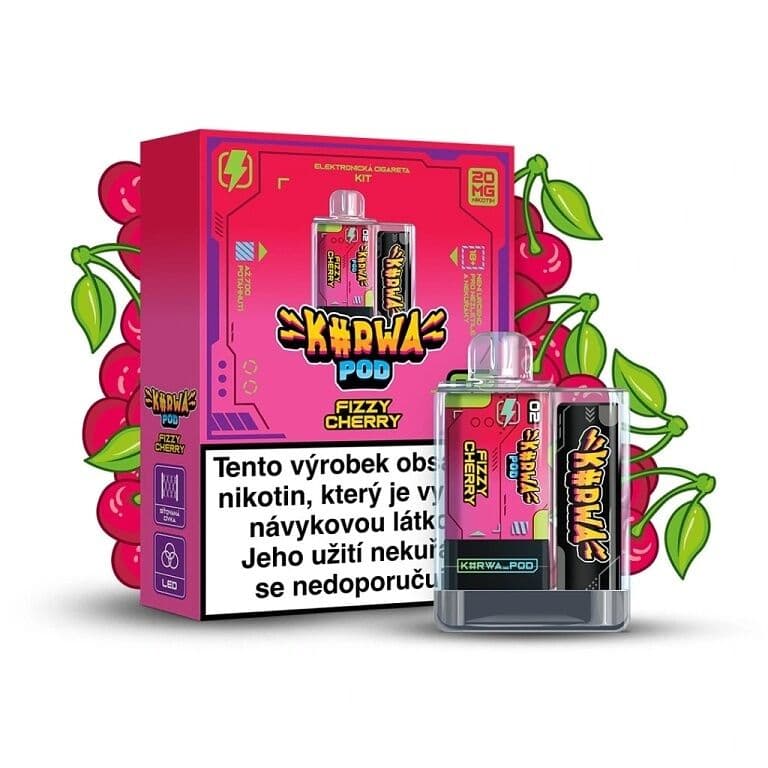 Kurwa Pod Starter Kit Fizzy Cherry Elektronické cigarety - hlavní obrázek