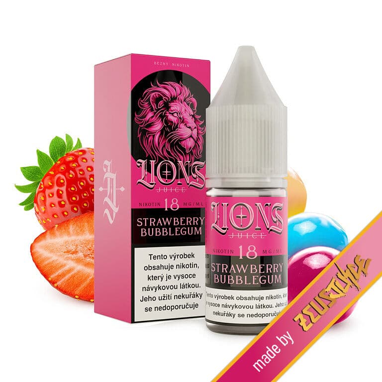 Lions Juice Strawberry Bubblegum Sladké e-liquidy - hlavní obrázek