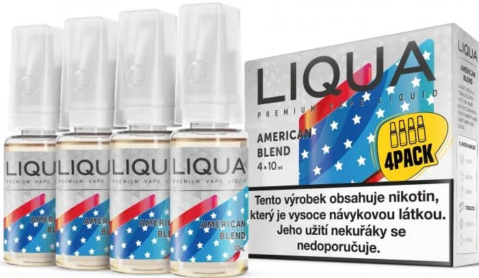 liqua cz elements 4pack american blend 4x10ml americky michany tabak