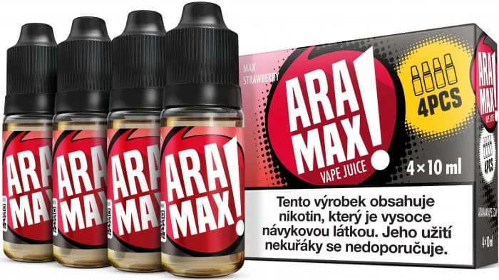 aramax 4pack max strawberry 4x10ml