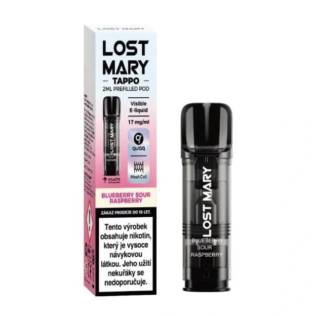 Lost Mary Tappo Pod přednaplněná Cartridge Blueberry Sour Raspberry Elektronické cigarety - hlavní obrázek