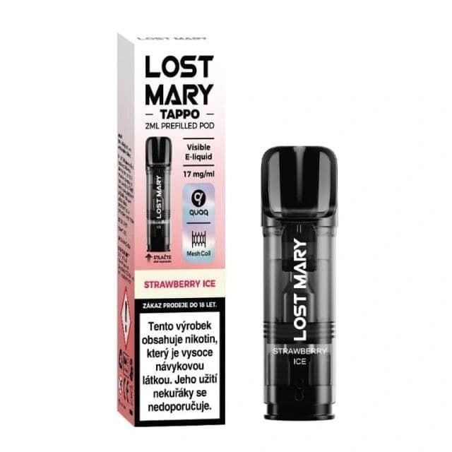 Lost Mary Tappo Pod přednaplněná Cartridge Strawberry ICE Elektronické cigarety - hlavní obrázek