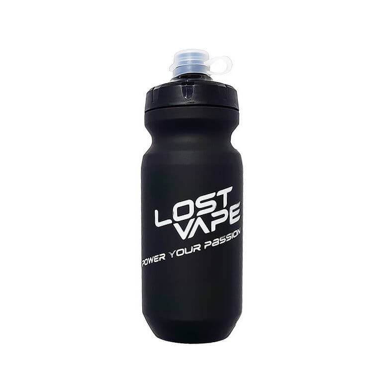 Černá sportovní cyklo láhev Lost Vape 500ml s logem Power Your Passion a sportovním uzávěrem