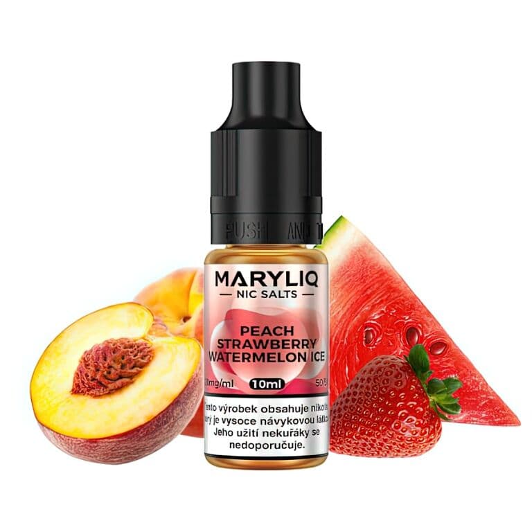 Maryliq Salt e-liquid Peach Strawberry Watermelon ICE Salt e-liquidy - hlavní obrázek