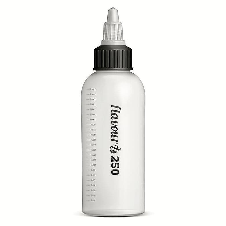 Prázná lahvička Flavourit s twist uzávěrem a ryskou 250ml