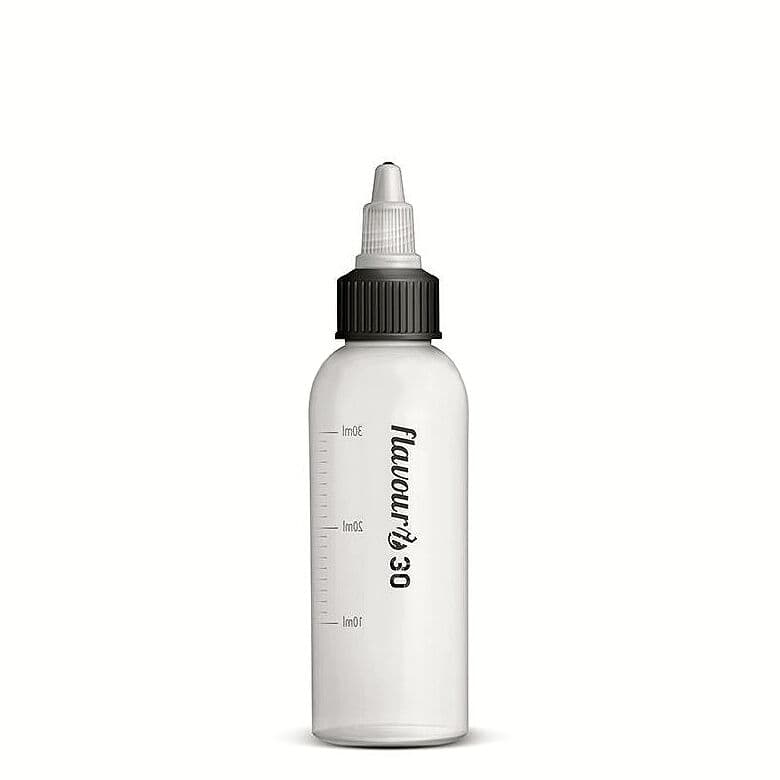 Prázná lahvička Flavourit s twist uzávěrem a ryskou 30ml