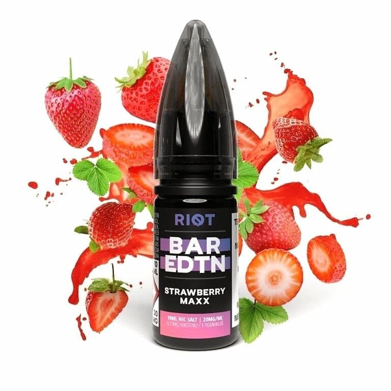 Riot BAR EDTN Salt e-liquid Strawberry Maxx Salt e-liquidy - hlavní obrázek