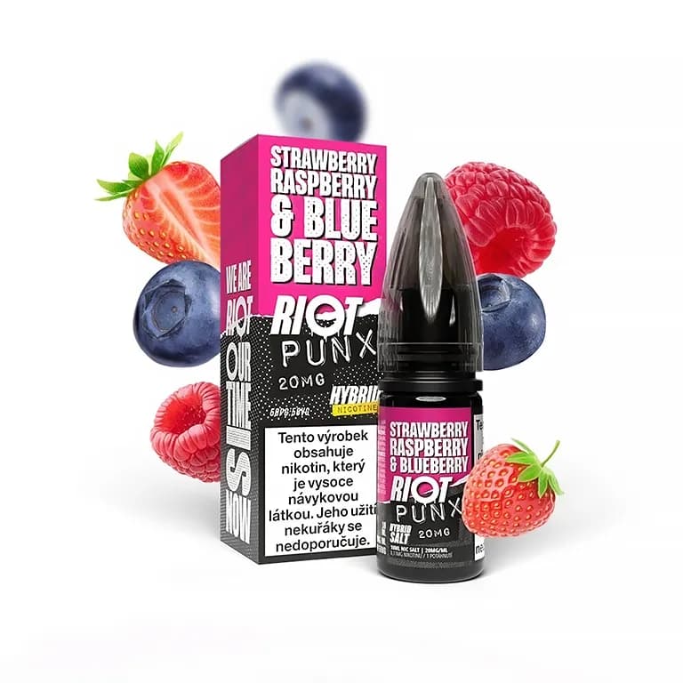 Riot SALT Hybrid Strawberry Raspberry Blueberry Salt e-liquidy - hlavní obrázek