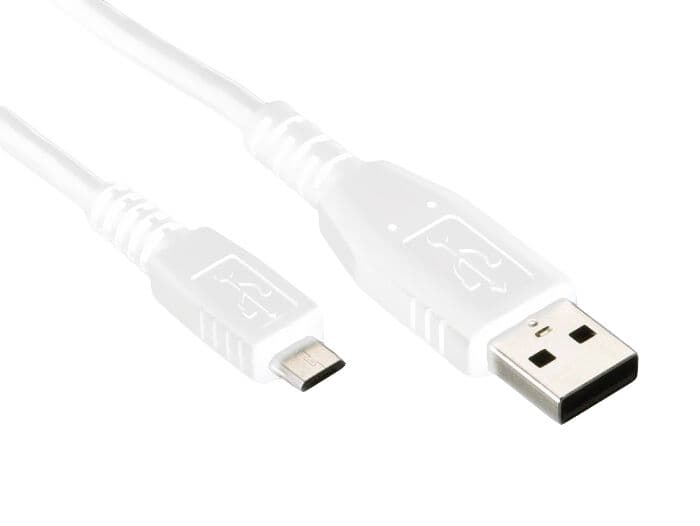 Univerzální USB-MICRO USB kabel bílý Baterie a nabíječky - hlavní obrázek
