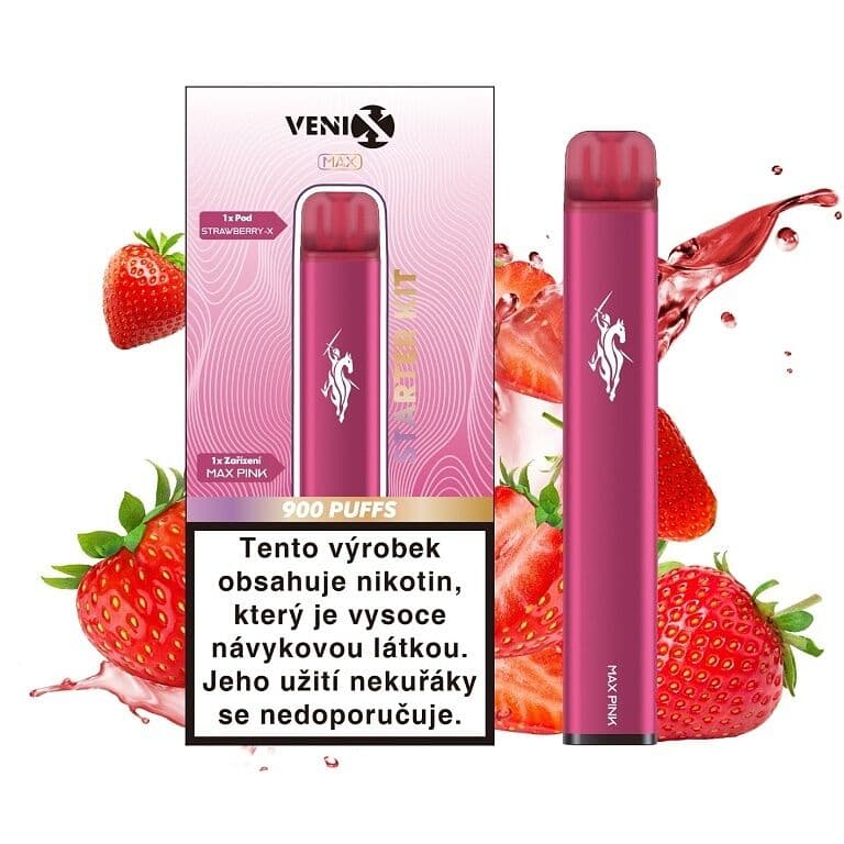Venix MAX Pink Starter Kit Pink Strawberry X Elektronické cigarety - hlavní obrázek