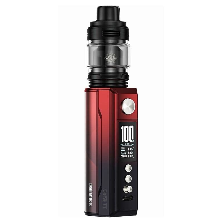 VooPoo Drag M100S Mod Full Kit Red Black Klasické gripy a mody - hlavní obrázek
