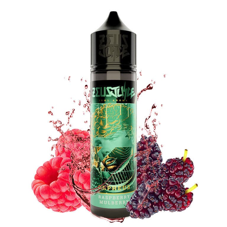Divoká malina ostružina Zeus Juice s čerstvými malinami a ostružinami v zeleném designu